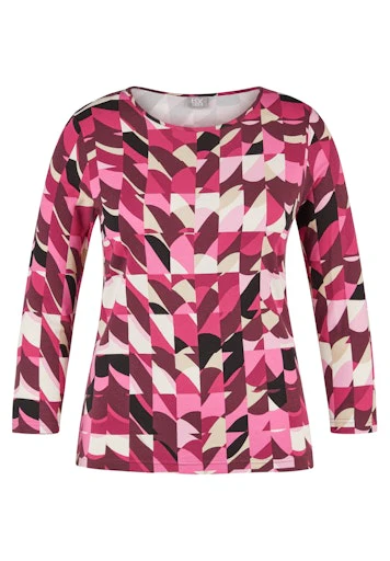 T-shirts lange mouw paars Rabe