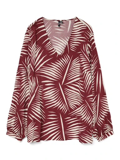 T-shirts lange mouw rood VERO MODA Curve