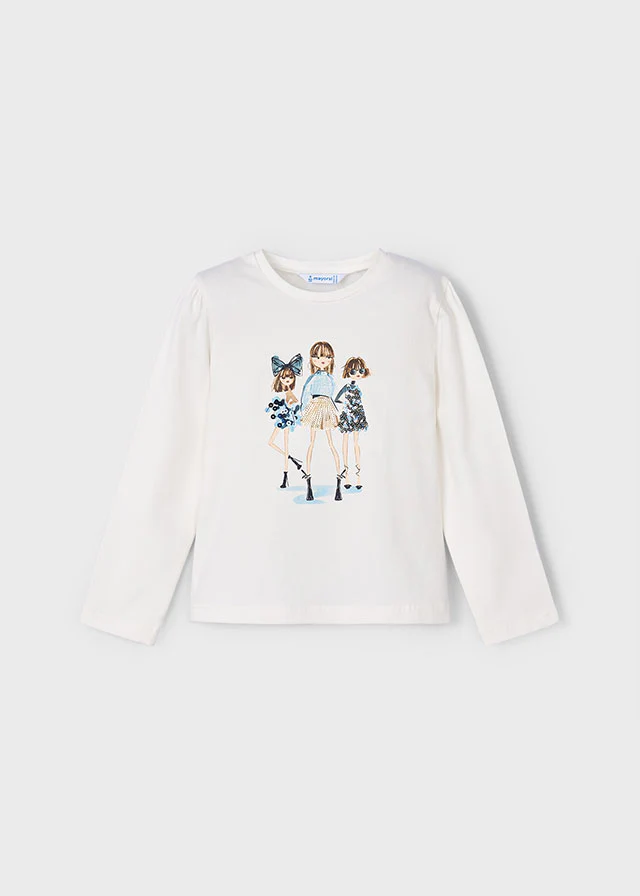 T-shirts lange mouw wit Mayoral