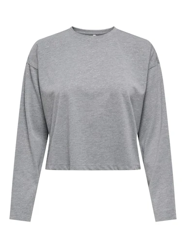 T-shirts lange mouw zilver ONLY