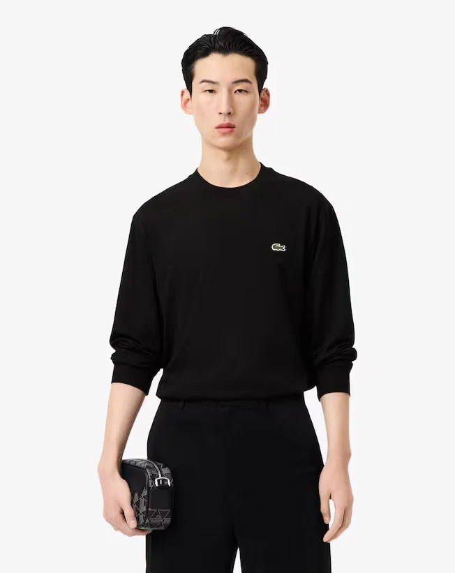 T-shirts lange mouw zwart Lacoste
