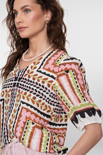 Tops beige Geisha - Image 3