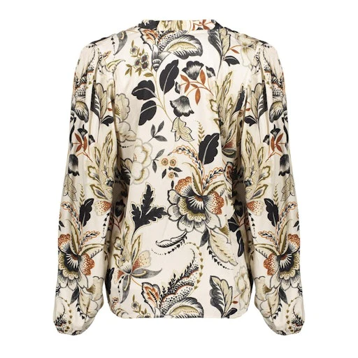 Blouses lange mouw beige Geisha - Image 4