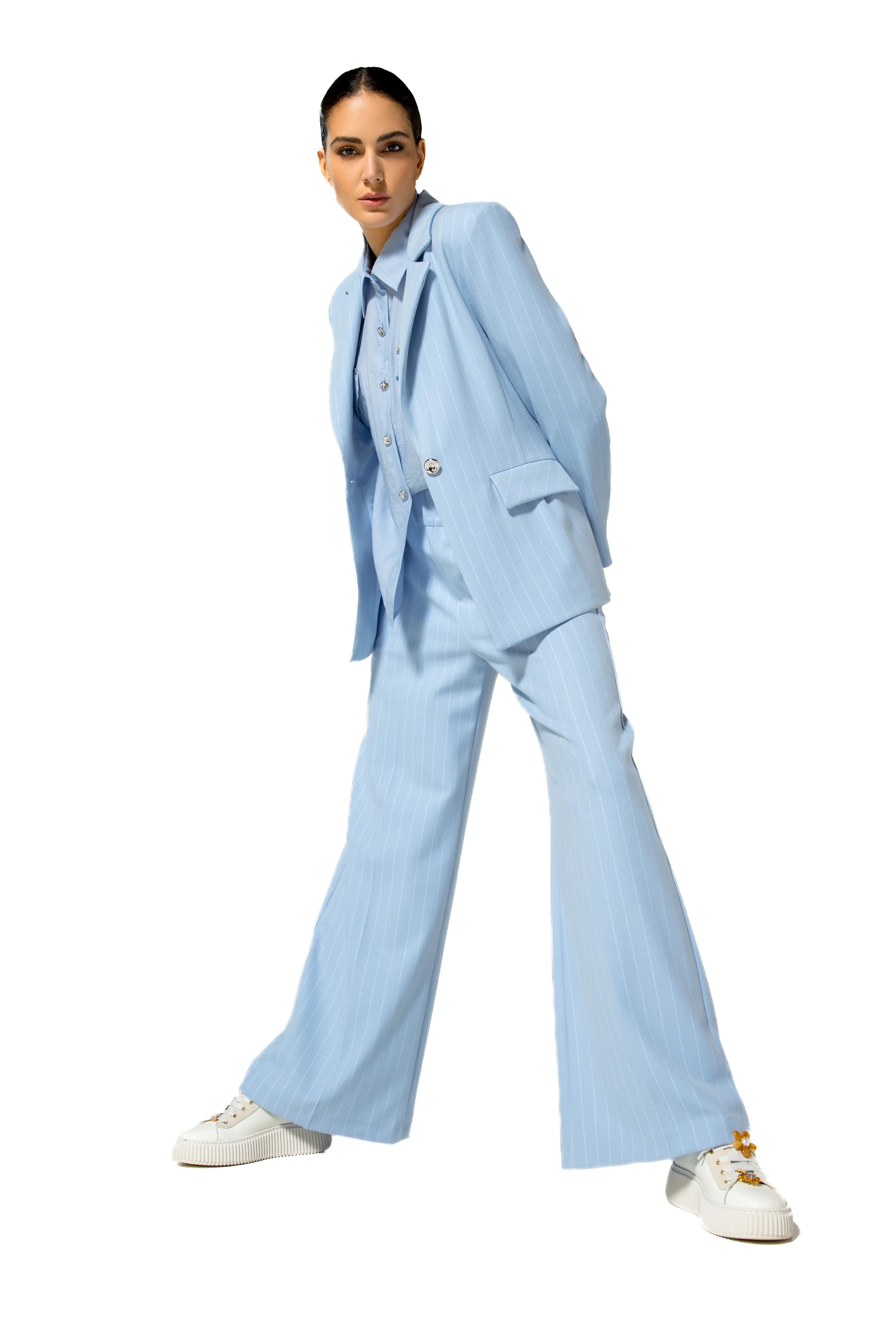 Blouses lange mouw blauw Caroline Biss - Image 3