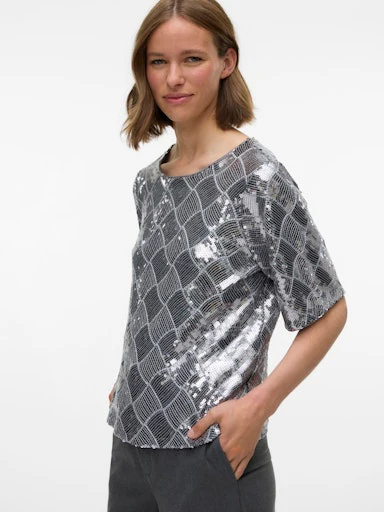 Blouses korte mouw grijs VERO MODA - Image 5