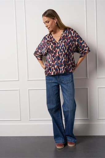 Blouses lange mouw multicolor Studio Anneloes