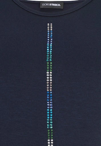 T-shirts korte mouw navy Doris Streich - Image 3