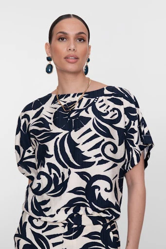 Tops navy Geisha - Image 6