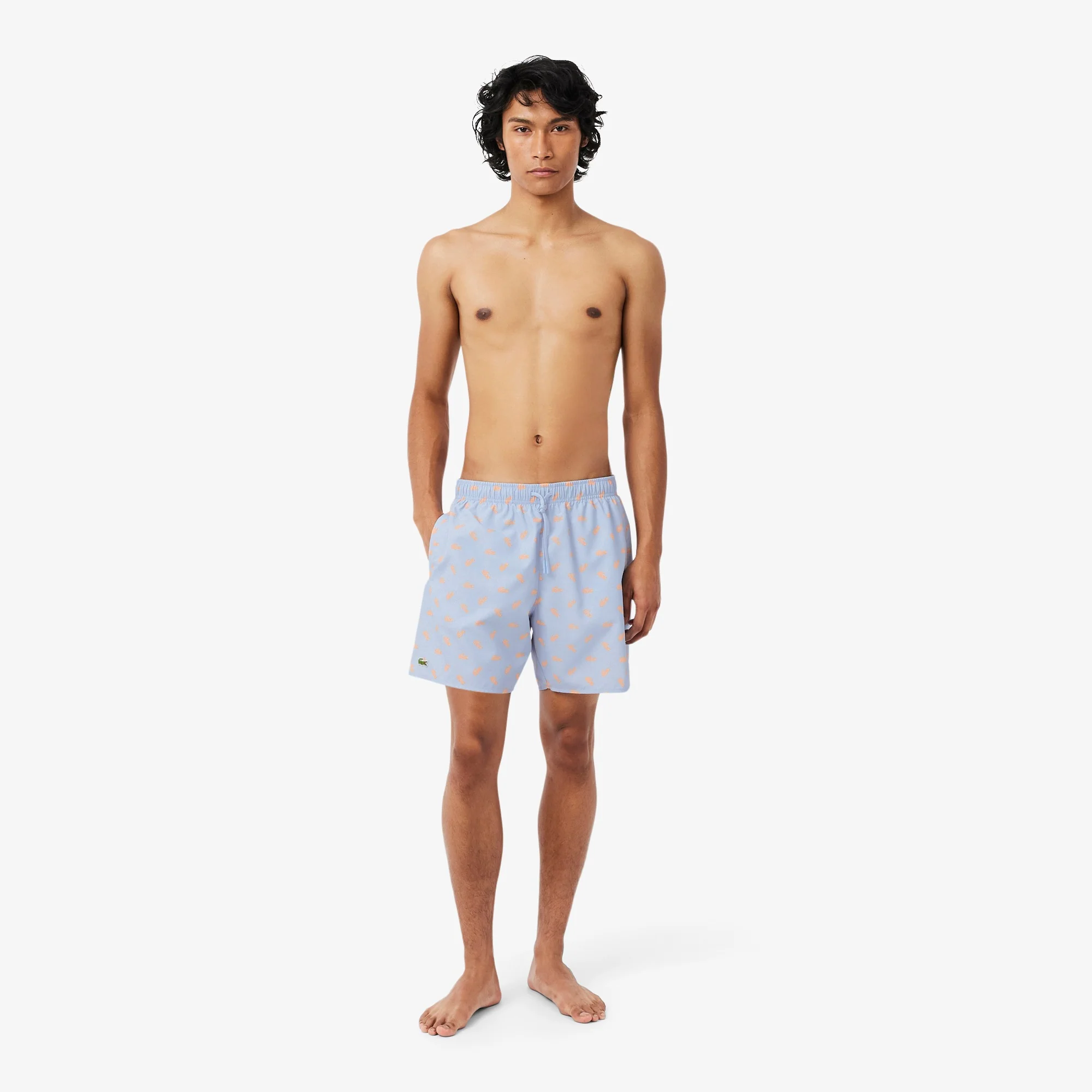 Zwembroeken blauw Lacoste